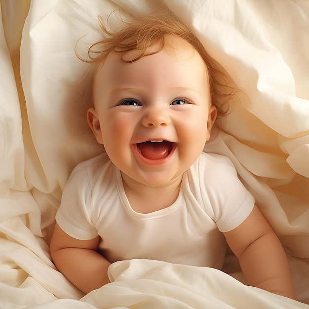 幸せな赤ちゃんの写真