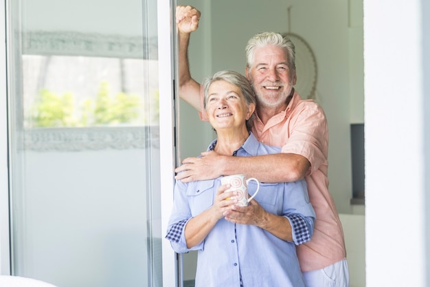 Happy and beautiful retired couple enjoying the day together