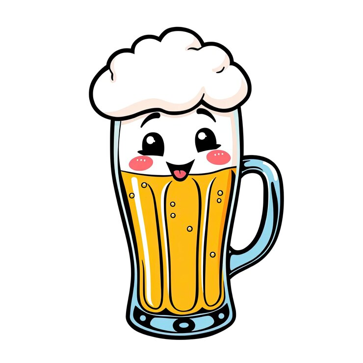 Foto happy beer mug cartoon personage illustratie