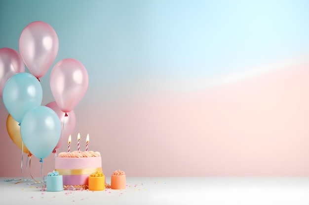 Happy Birthday Background AI Generated