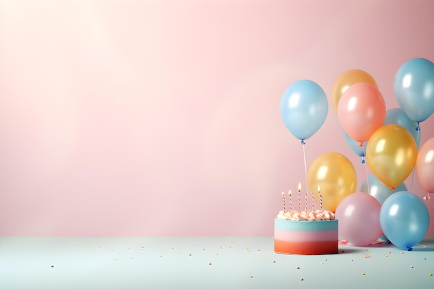 Happy Birthday Background AI Generated