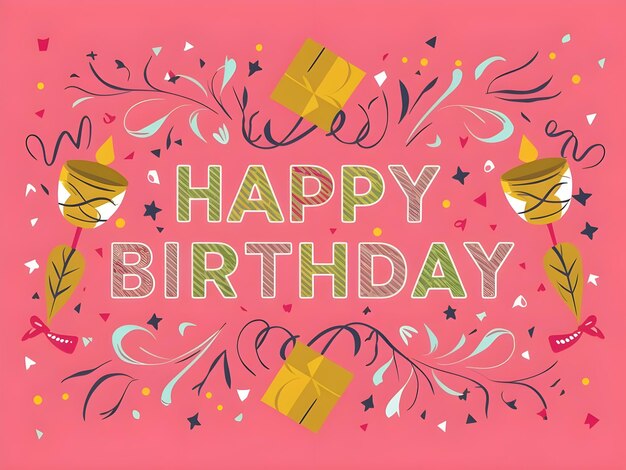 Photo happy birthday background illustration