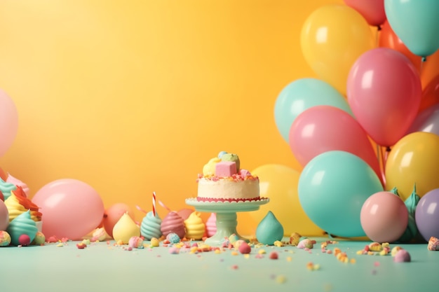 Happy birthday background with copy space