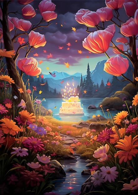 Иллюстрации открытки с днем рождения для мастеров