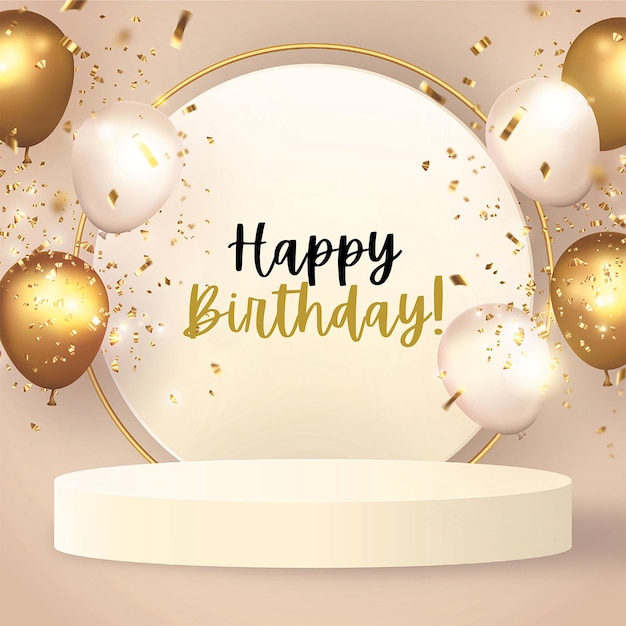 バルーン付きの誕生日カード
