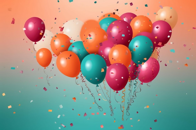 Happy Birthday celebration background AI generative