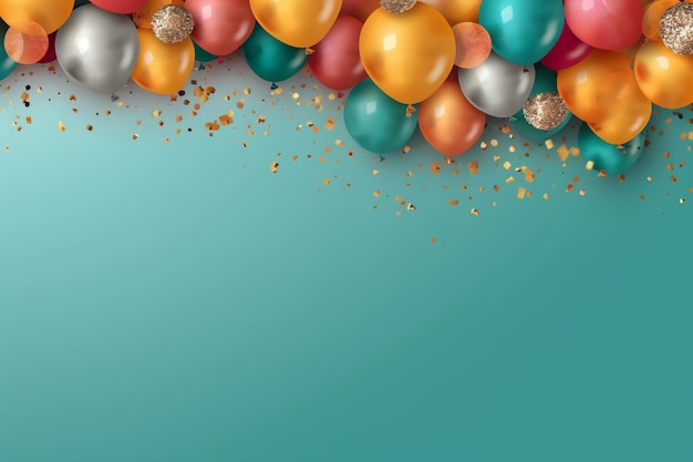 Happy Birthday celebration background AI generative