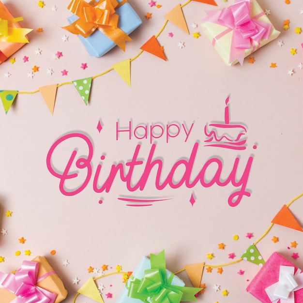 happy birthday collage design