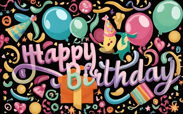 Photo happy birthday design clip art