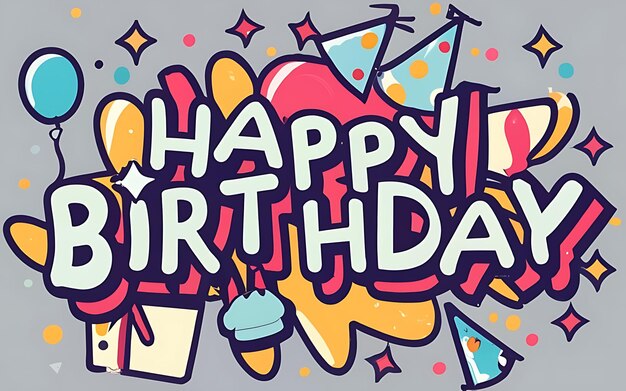 Photo happy birthday design clip art