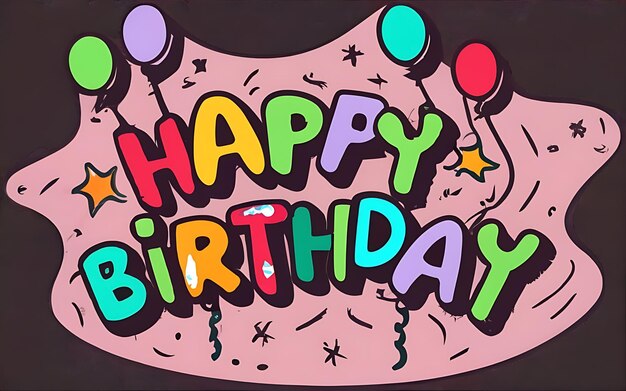 Photo happy birthday design clip art