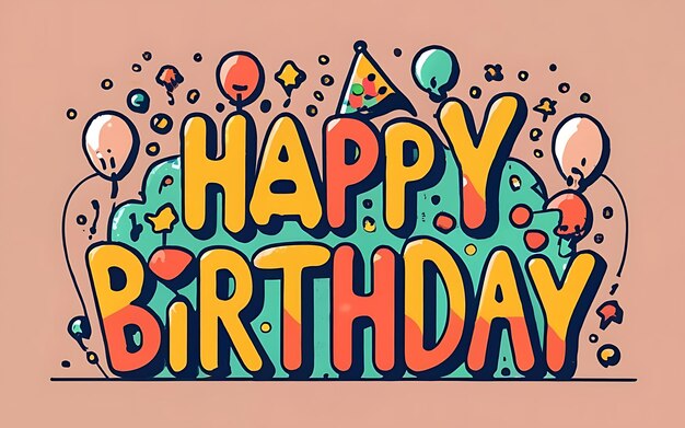 Photo happy birthday design clip art