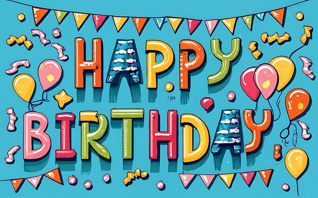 Photo happy birthday design clip art