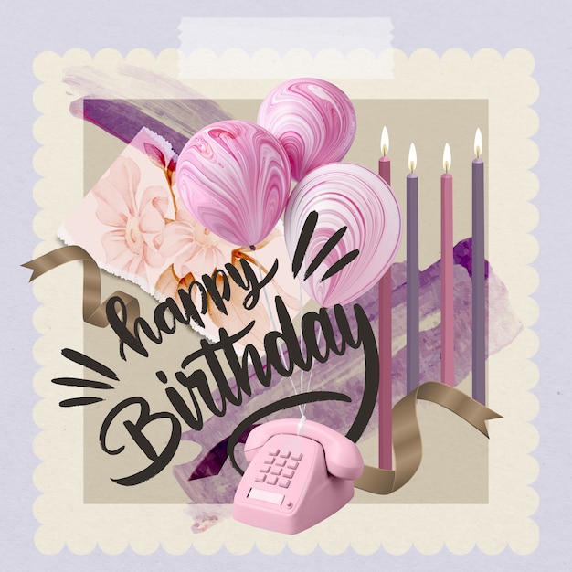 Happy birthday greeting card