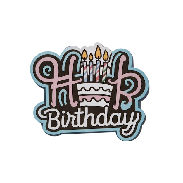 happy birthday icon isolated on white background