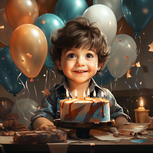 Premium AI Image | happy birthday illustration