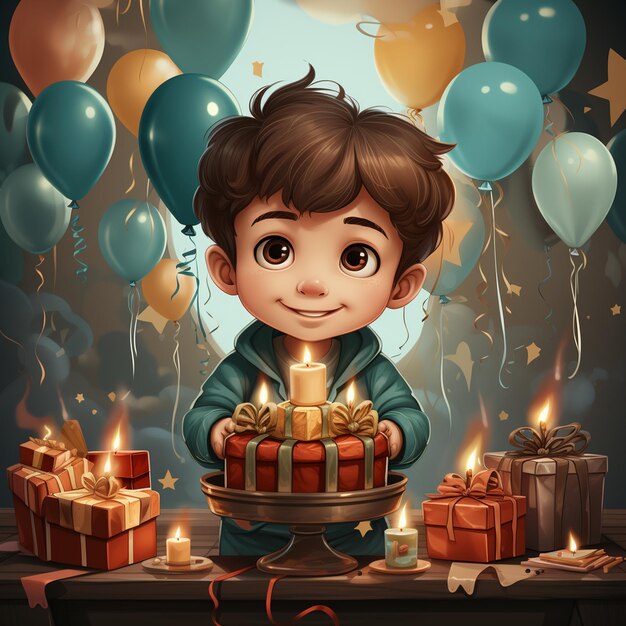 Premium AI Image | happy birthday illustration