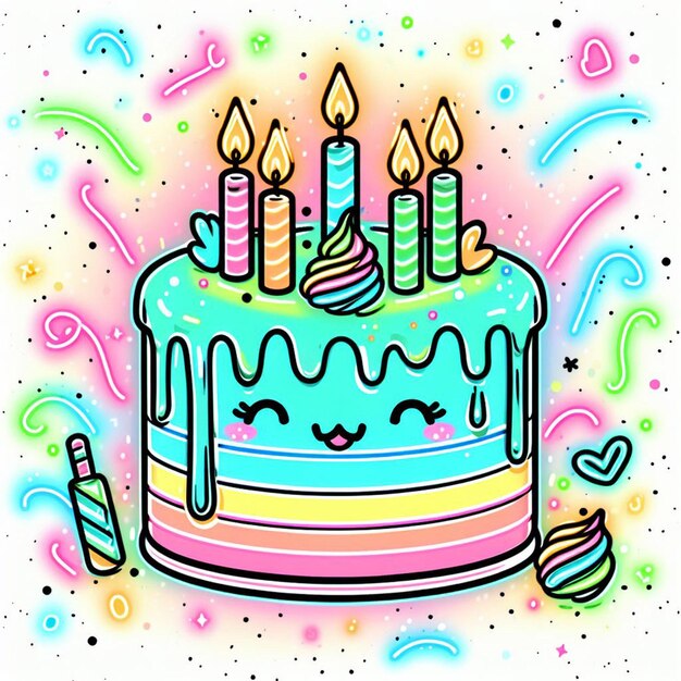 happy birthday illustration