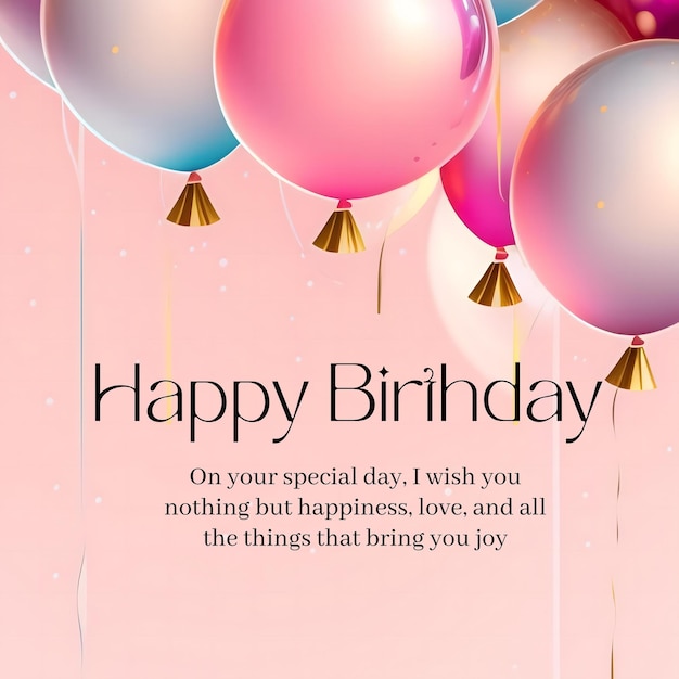 Premium Photo | Happy birthday invitation card and instagram social ...