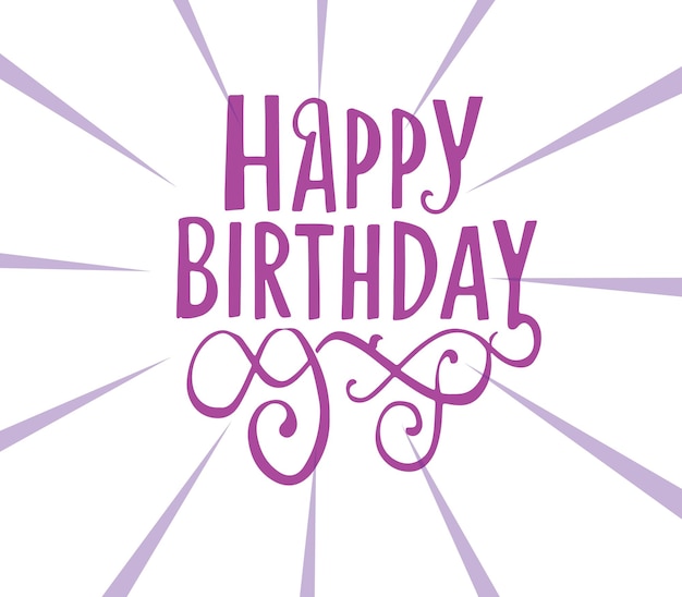 Photo happy birthday lettering design card