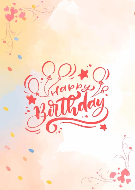 happy birthday poster design template