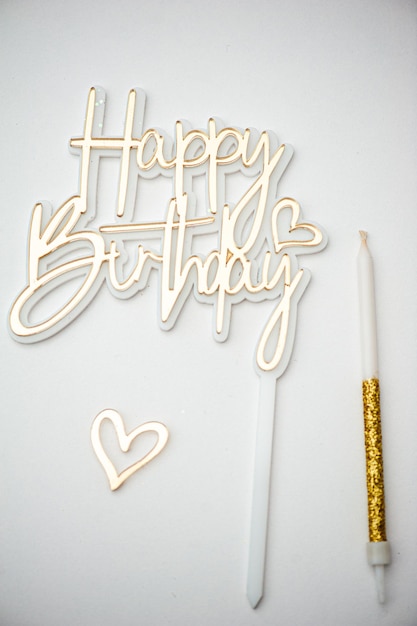 Photo happy birthday sign decoration