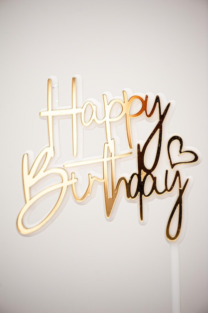 Photo happy birthday sign decoration