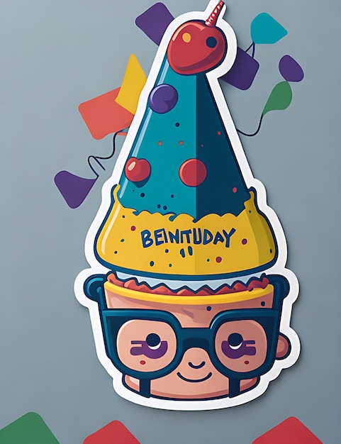 Photo happy birthday smart sticker