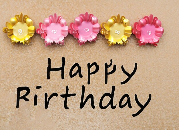 Photo happy birthday text frame