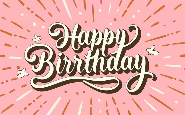 Photo happy birthday wish card template background generate with ai