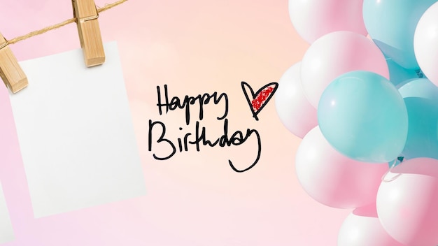 happy birthday wish template photo