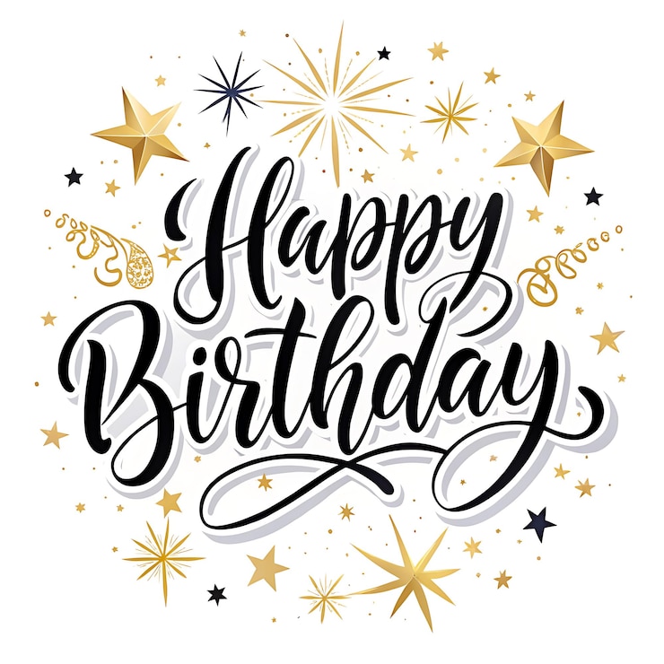 Photo happy birthday to you text in white space background with gifts and balloon decoration element for birth day celebration