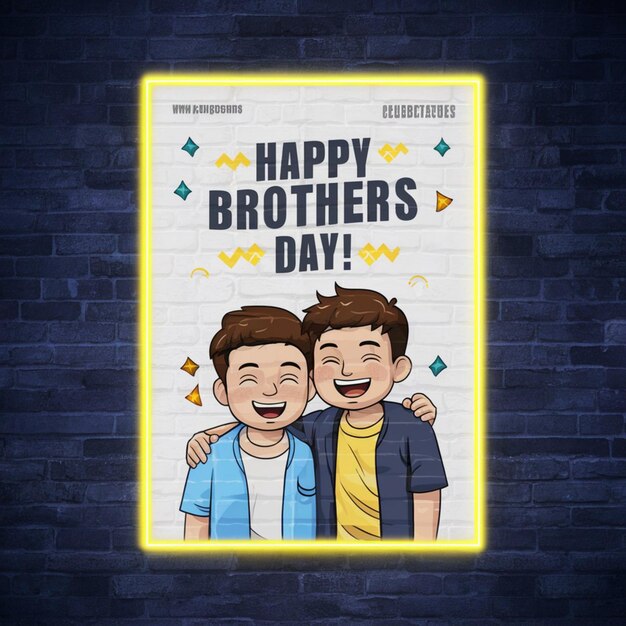 Foto progettazione del poster di happy brothers day