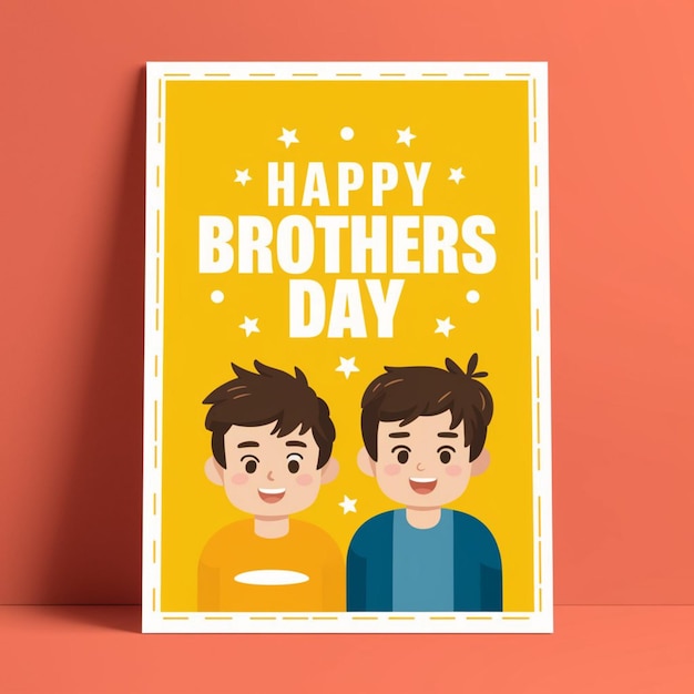 Foto progettazione del poster di happy brothers day