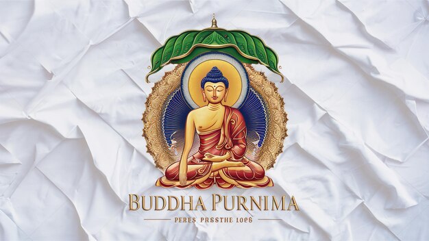 Foto felice buddha purnima vesak festa buddista