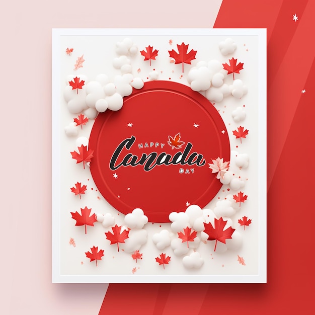 happy Canada day 3d design