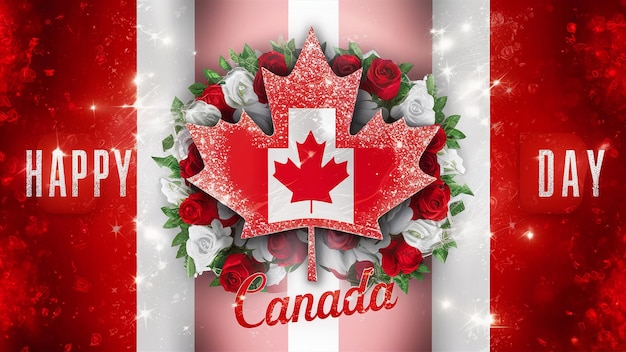 Photo happy canada day banner for canada day