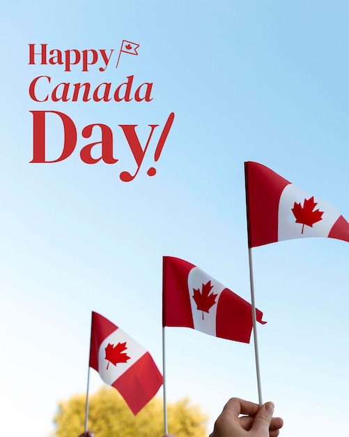 Happy canada day collage design