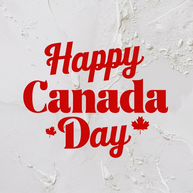 Happy Canada Day text isolated on white background