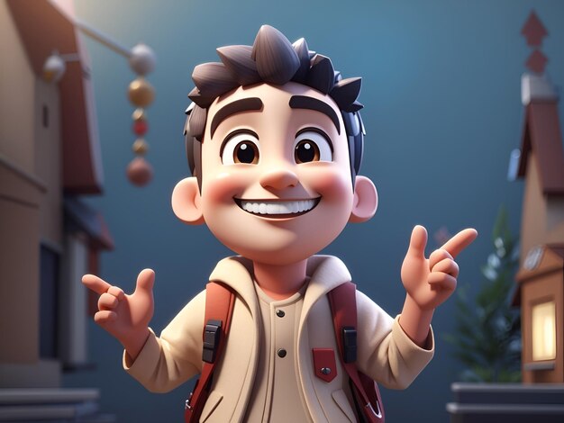 Happy character 3D