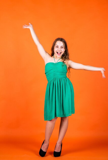 Happy child with great mood in dress happiness