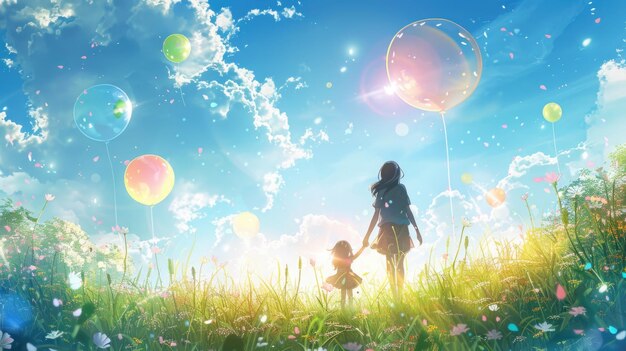 幸せな子供の日 - 幼少期の喜びと無邪気さを祝う - 世界中の子供たちの権利と福祉を尊重する - 彼らの成長と発達のための愛とケアを促進する - 環境を育てる