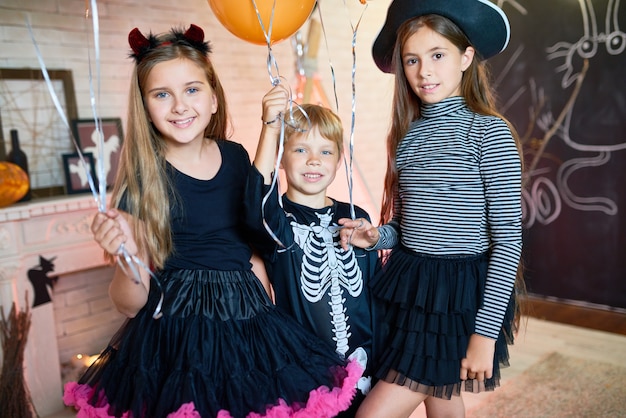 Happy Children at Halloween Party