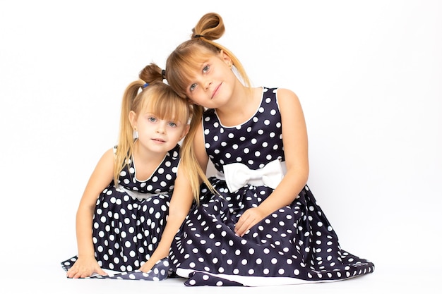 Happy children isolated on a white background