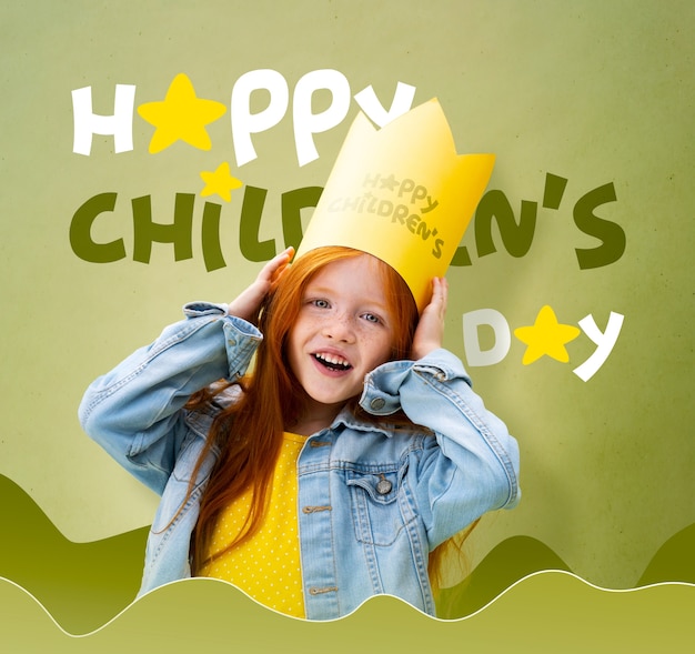 Photo happy children's day collage