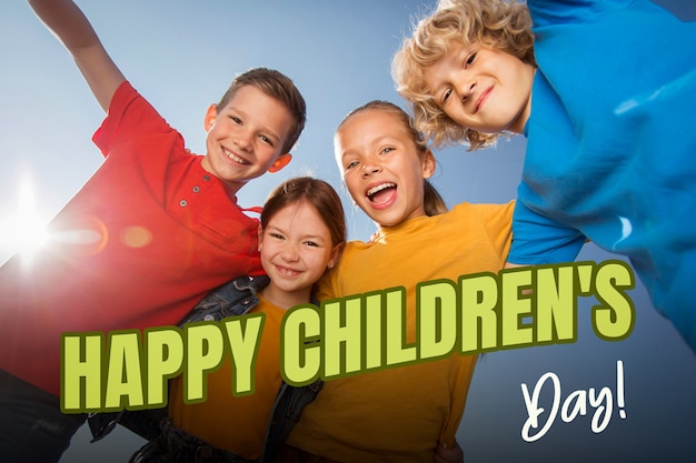 Happy children's day collage