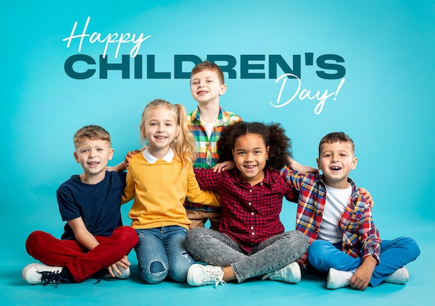 Happy children's day collage