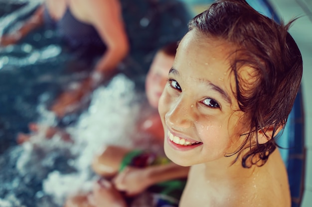 Happy children on summer vacation having fun and happy time