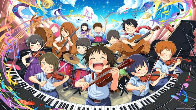Happy Childrens Day Children singing group