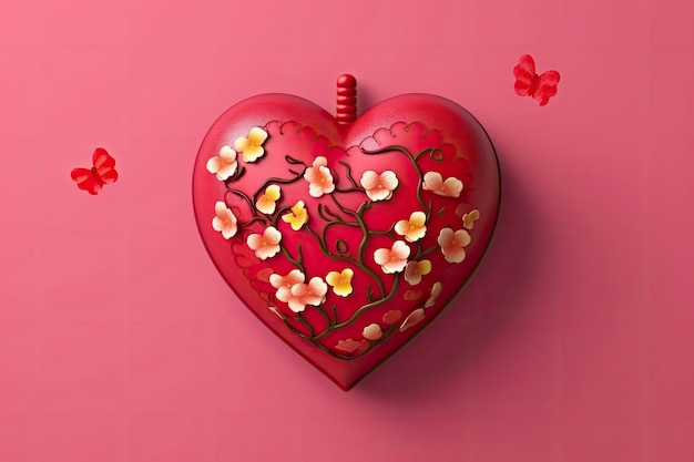 happy chinese valentines day background and free space for text